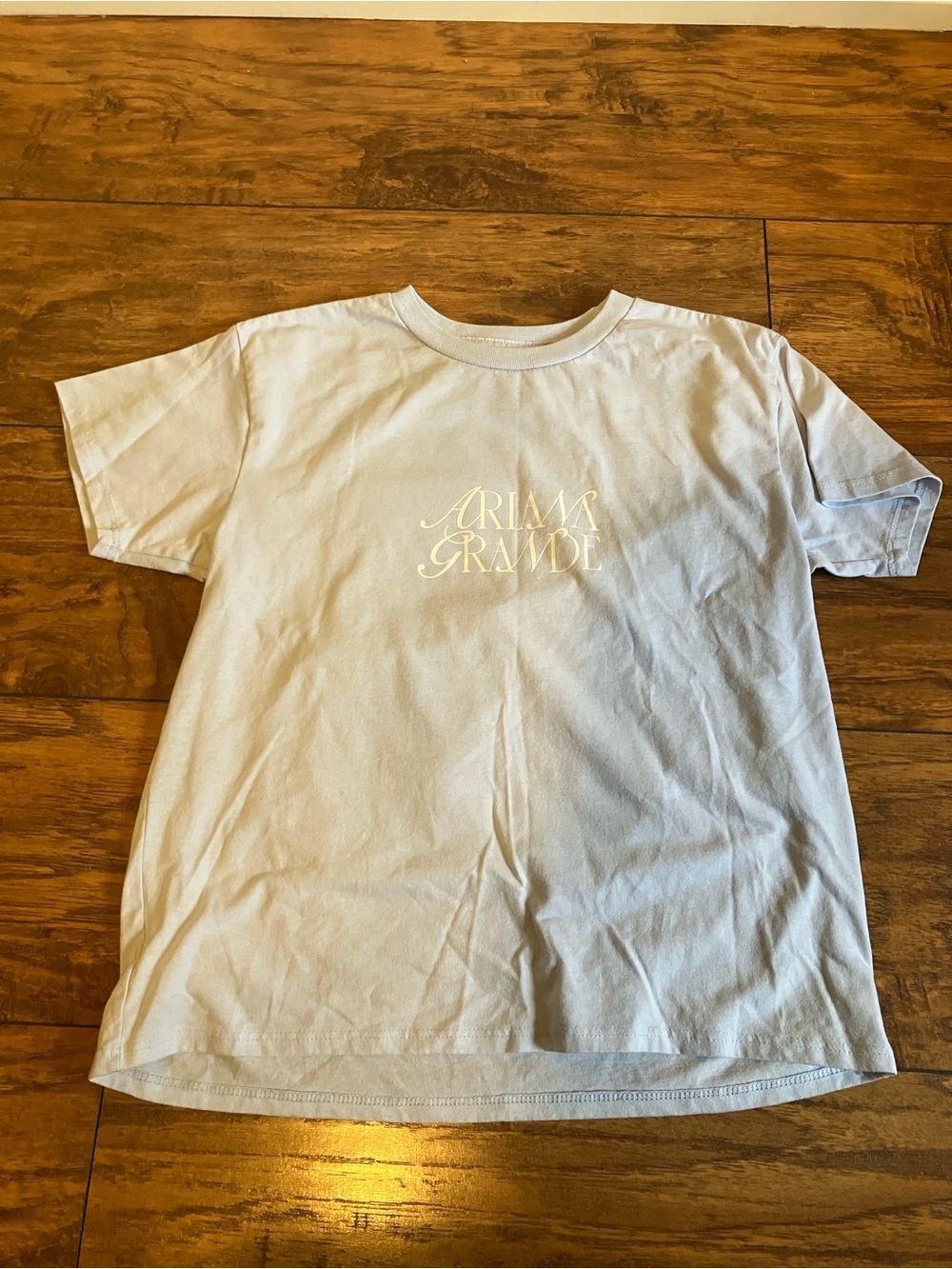 Ariana Grande Kids Pale Blue Tee with White Logo